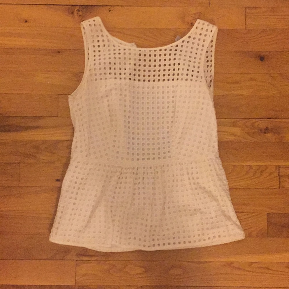 White peplum tank